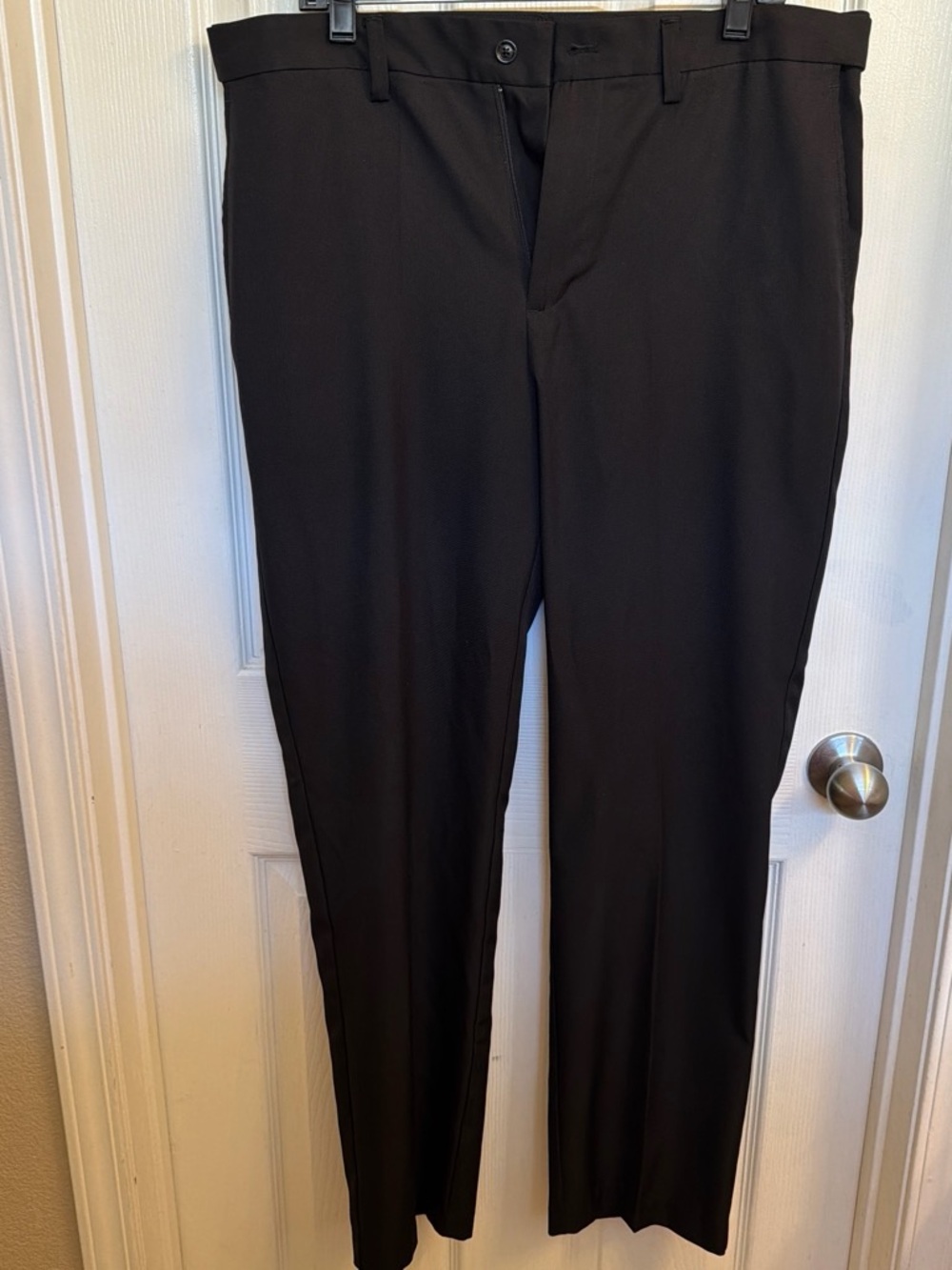 Savane Black Straight-Leg Men’s Dress Pants 34X32